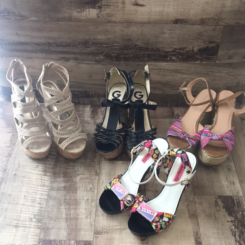 Betsy Johnson, Guess,dollhouse, exhilaration heels